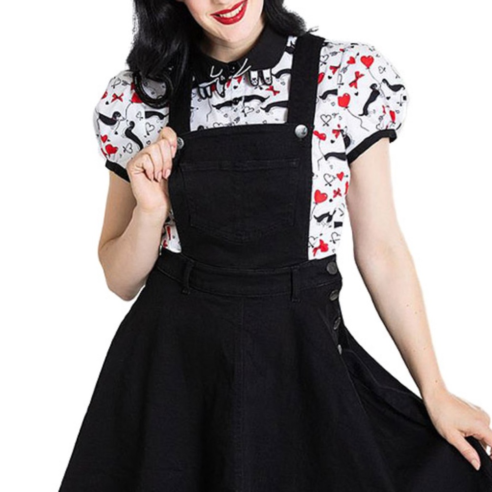 Hell Bunny Black Pinafore Dress